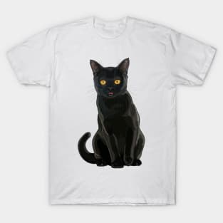 Black Bombay Blep Cat T-Shirt